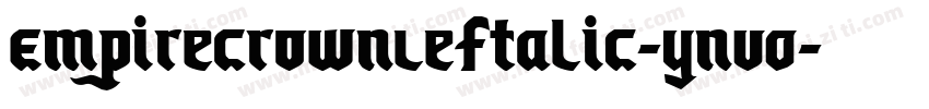 EmpireCrownLeftalic-YnVO字体转换
