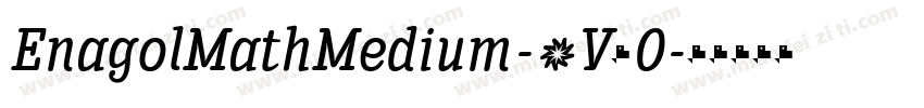 EnagolMathMedium-9V60字体转换