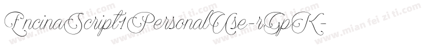 EncinaScript1PersonalUse-rGpK字体转换