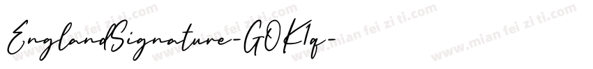 EnglandSignature-GOK1q字体转换