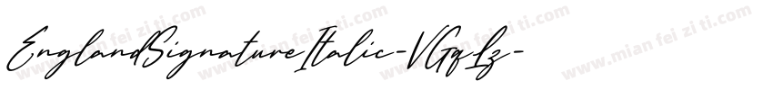 EnglandSignatureItalic-VGqLz字体转换