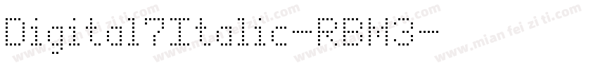 Digital7Italic-RBM3字体转换