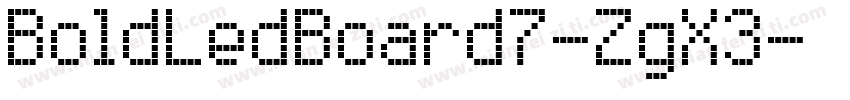 BoldLedBoard7-ZgX3字体转换