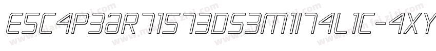 EscapeArtist3DSemiItalic-axYL5字体转换