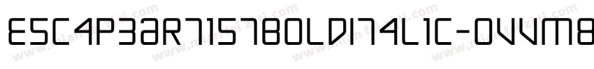 EscapeArtistBoldItalic-OVVm8字体转换