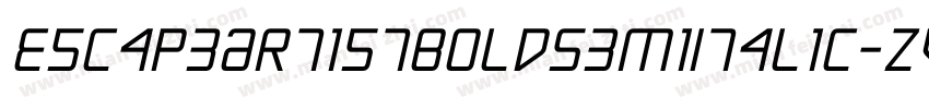 EscapeArtistBoldSemiItalic-ZVV8x字体转换