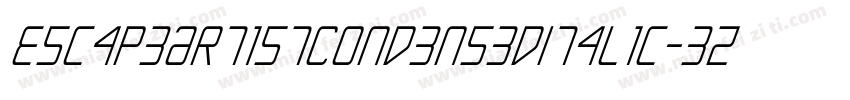 EscapeArtistCondensedItalic-3zl16字体转换