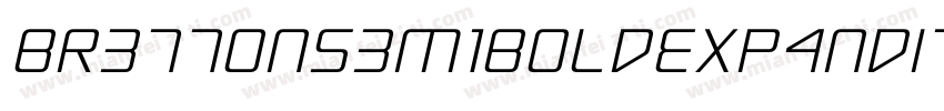 BrettonSemiBoldExpandItal-JjGK字体转换