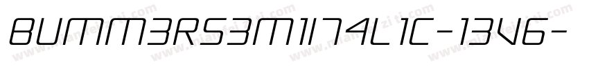 BummerSemiItalic-13Vg字体转换