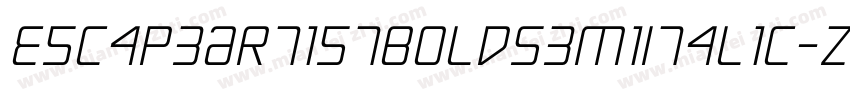 EscapeArtistBoldSemiItalic-ZVV8x字体转换