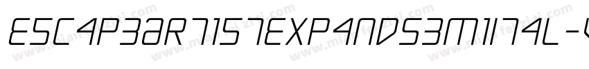 EscapeArtistExpandSemiItal-VG48w字体转换