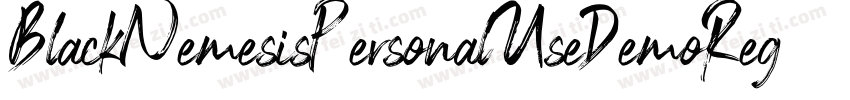 BlackNemesisPersonalUseDemoRegular-govE字体转换