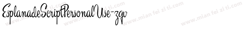 EsplanadeScriptPersonalUse-zqv3字体转换