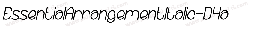 EssentialArrangementItalic-D4aD字体转换