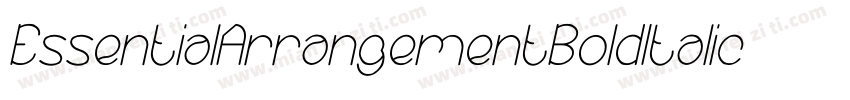 EssentialArrangementBoldItalic-pvwd字体转换