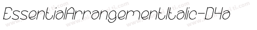 EssentialArrangementItalic-D4aD字体转换