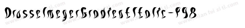DrosselmeyerGradientItalic-Y484字体转换