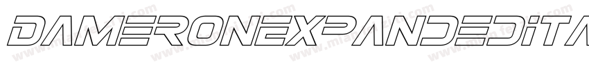 DameronExpandedItalic-9D2K字体转换
