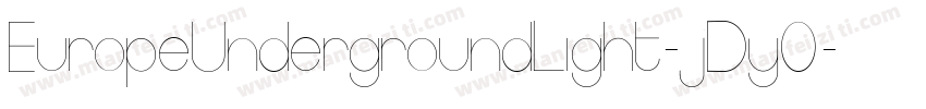 EuropeUndergroundLight-jDy0字体转换