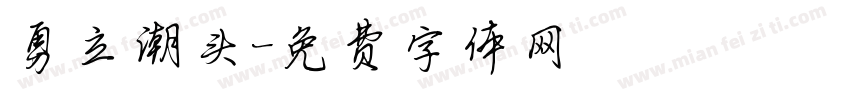 勇立潮头字体转换