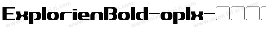 ExplorienBold-oplx字体转换
