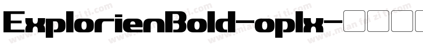 ExplorienBold-oplx字体转换