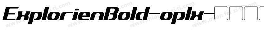 ExplorienBold-oplx字体转换