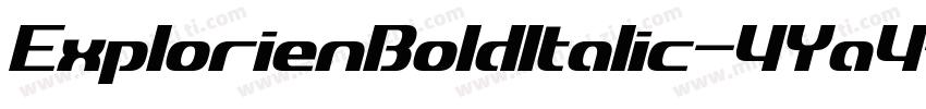 ExplorienBoldItalic-4Ya4字体转换