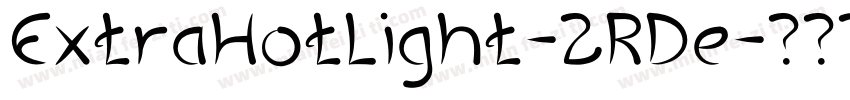 ExtraHotLight-2RDe字体转换