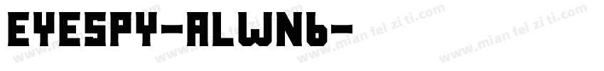 EyeSpy-ALwn6字体转换