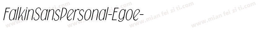 FalkinSansPersonal-Egoe字体转换