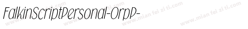 FalkinScriptPersonal-OrpP字体转换