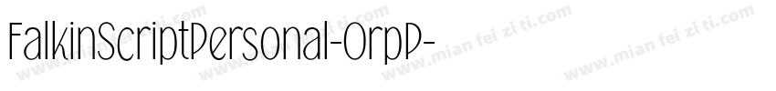 FalkinScriptPersonal-OrpP字体转换
