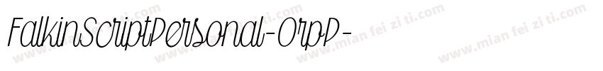 FalkinScriptPersonal-OrpP字体转换