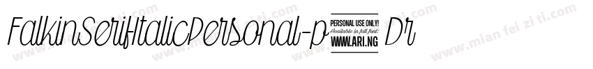 FalkinSerifItalicPersonal-p6Dr字体转换