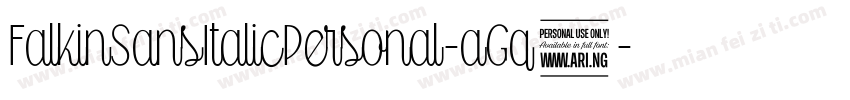 FalkinSansItalicPersonal-aGq5字体转换