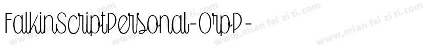 FalkinScriptPersonal-OrpP字体转换