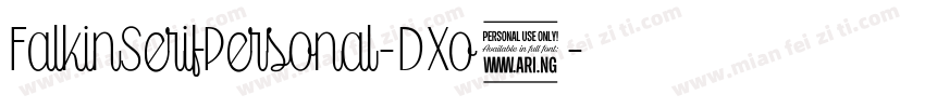 FalkinSerifPersonal-DXo1字体转换