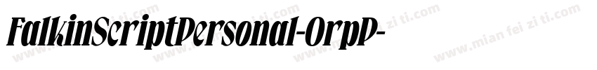 FalkinScriptPersonal-OrpP字体转换