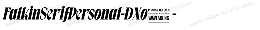 FalkinSerifPersonal-DXo1字体转换