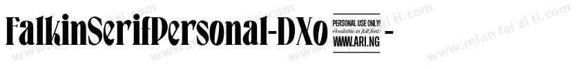 FalkinSerifPersonal-DXo1字体转换