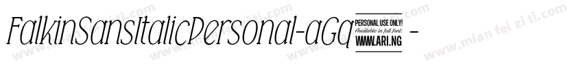 FalkinSansItalicPersonal-aGq5字体转换