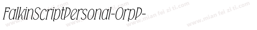FalkinScriptPersonal-OrpP字体转换
