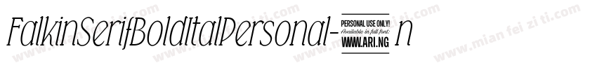 FalkinSerifBoldItalPersonal-3n06字体转换