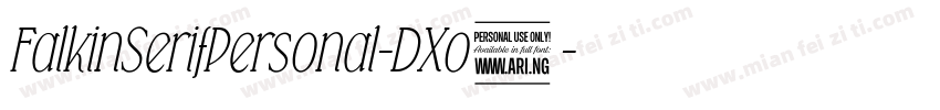 FalkinSerifPersonal-DXo1字体转换
