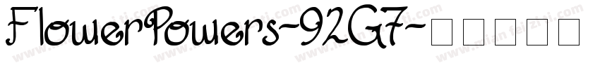FlowerPowers-92G7字体转换