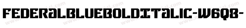 FederalBlueBoldItalic-w6q8字体转换