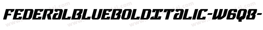 FederalBlueBoldItalic-w6q8字体转换