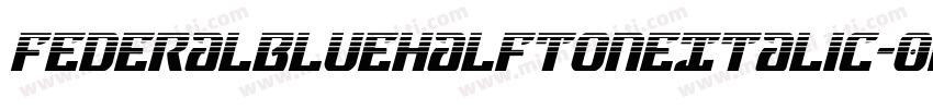 FederalBlueHalftoneItalic-0wrR字体转换
