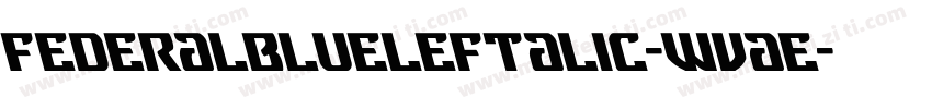 FederalBlueLeftalic-WvaE字体转换